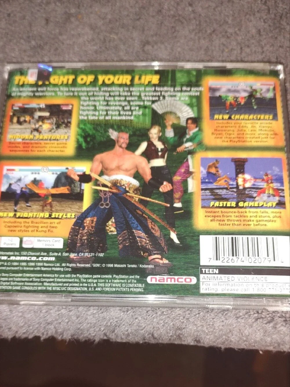 Tekken 3 PlayStation Game - Red Artwork